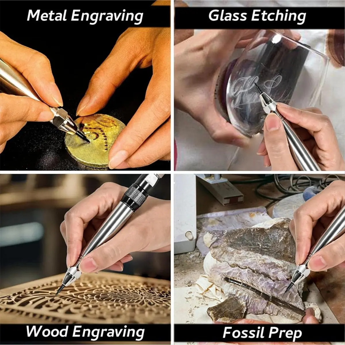 Pneumatic Engraving Pen, Metal Engraver Tool, Air Scribe Pen for Plastic Wood, with 1Tungsten Carbide Tip, 34,000 BPM
Pneumatic Engraving Pen, Metal Engraver Tool, Air Scribe Pen for Plastic Wood, with 1Tungsten Carbide Tip, 34,000 BPM