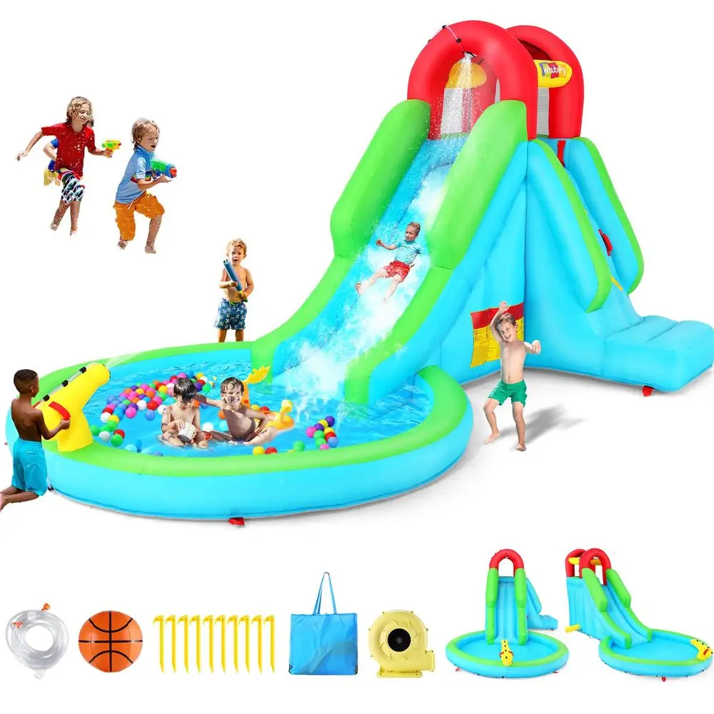 Inflatable Water Slide Bounce House,13x8.3ft Blow Up Water Slide for Kids Backyard Water Park with Pool Slide Climbing Wall Wat
Inflatable Water Slide Bounce House,13x8.3ft Blow Up Water Slide for Kids Backyard Water Park with Pool Slide Climbing Wall Wat