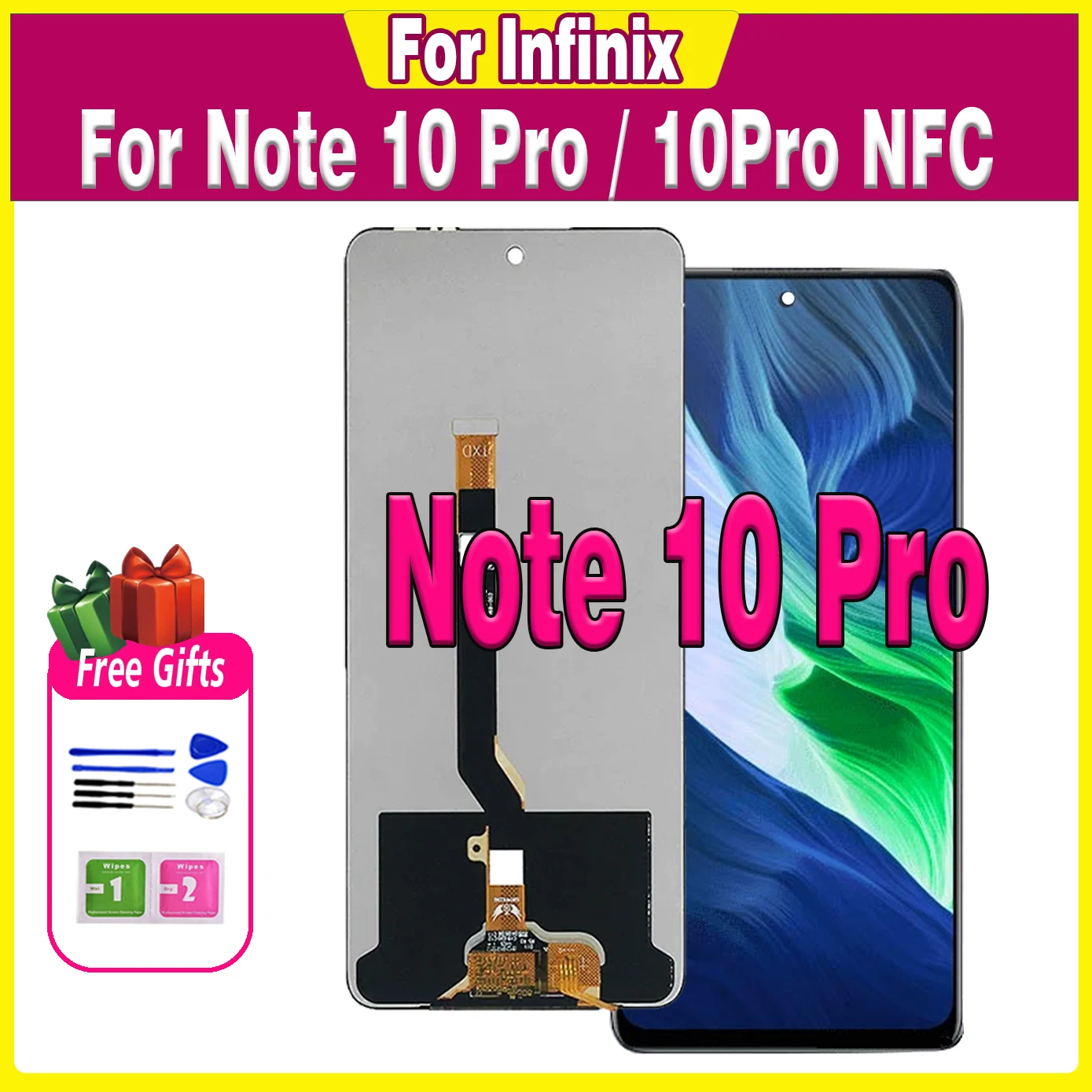 ЖК-дисплей 6,95 дюйма для Infinix Note 10 Pro, сенсорный экран для Note10Pro NFC LCD X695C X695 X695D, сменный дигитайзер в сборе
ЖК-дисплей 6,95 дюйма для Infinix Note 10 Pro, сенсорный экран для Note10Pro NFC LCD X695C X695 X695D, сменный дигитайзер в сборе
