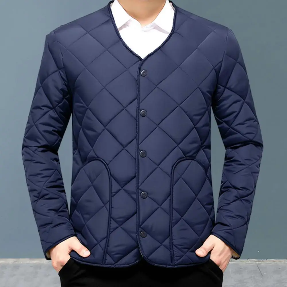 Men Single-breasted Jacket Men's Winter Down Padded Jacket with Fleece Lining Pockets Single Breasted Snow Waistcoat for Male
Men Single-breasted Jacket Men's Winter Down Padded Jacket with Fleece Lining Pockets Single Breasted Snow Waistcoat for Male