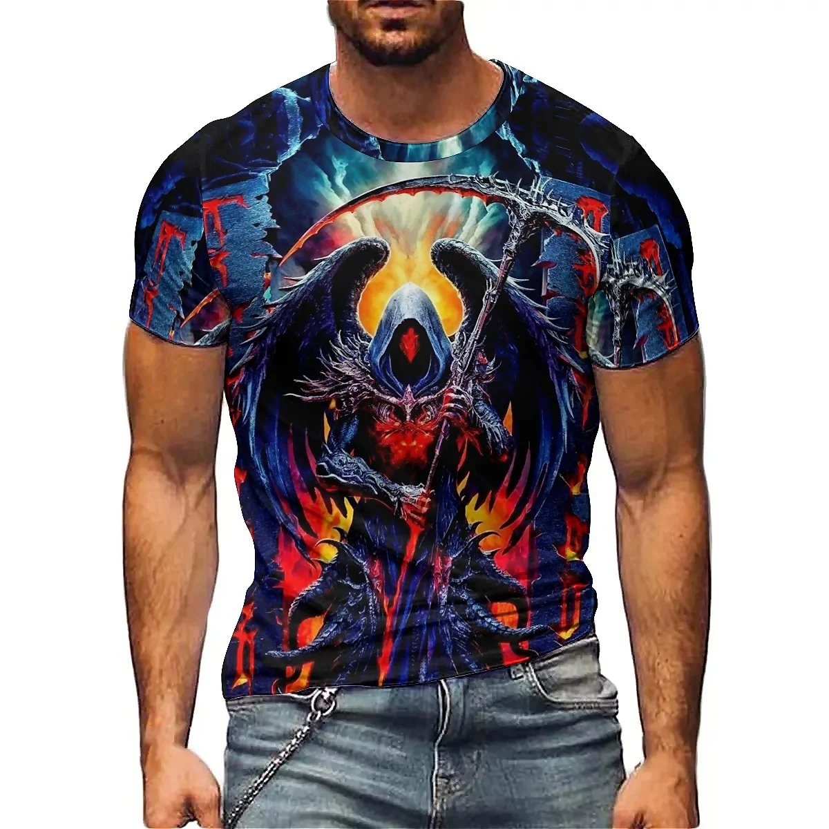 Breathable Quick-Dry Anime Pattern Men's 3D Printed Short-Sleeve T-Shirt - Pajama Style, Loose Fit
Breathable Quick-Dry Anime Pattern Men's 3D Printed Short-Sleeve T-Shirt - Pajama Style, Loose Fit