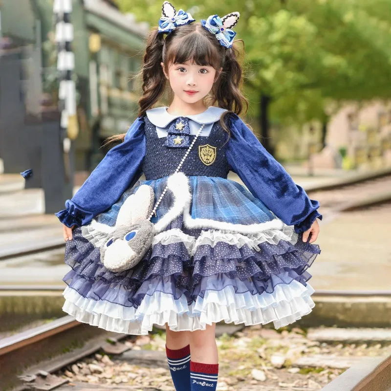 Halloween Judy Cosplay Costume Rabbit Police Officer Plush Lolita Princess Dress Carnival Party Role Playing Outfits for Girls
Halloween Judy Cosplay Costume Rabbit Police Officer Plush Lolita Princess Dress Carnival Party Role Playing Outfits for Girls