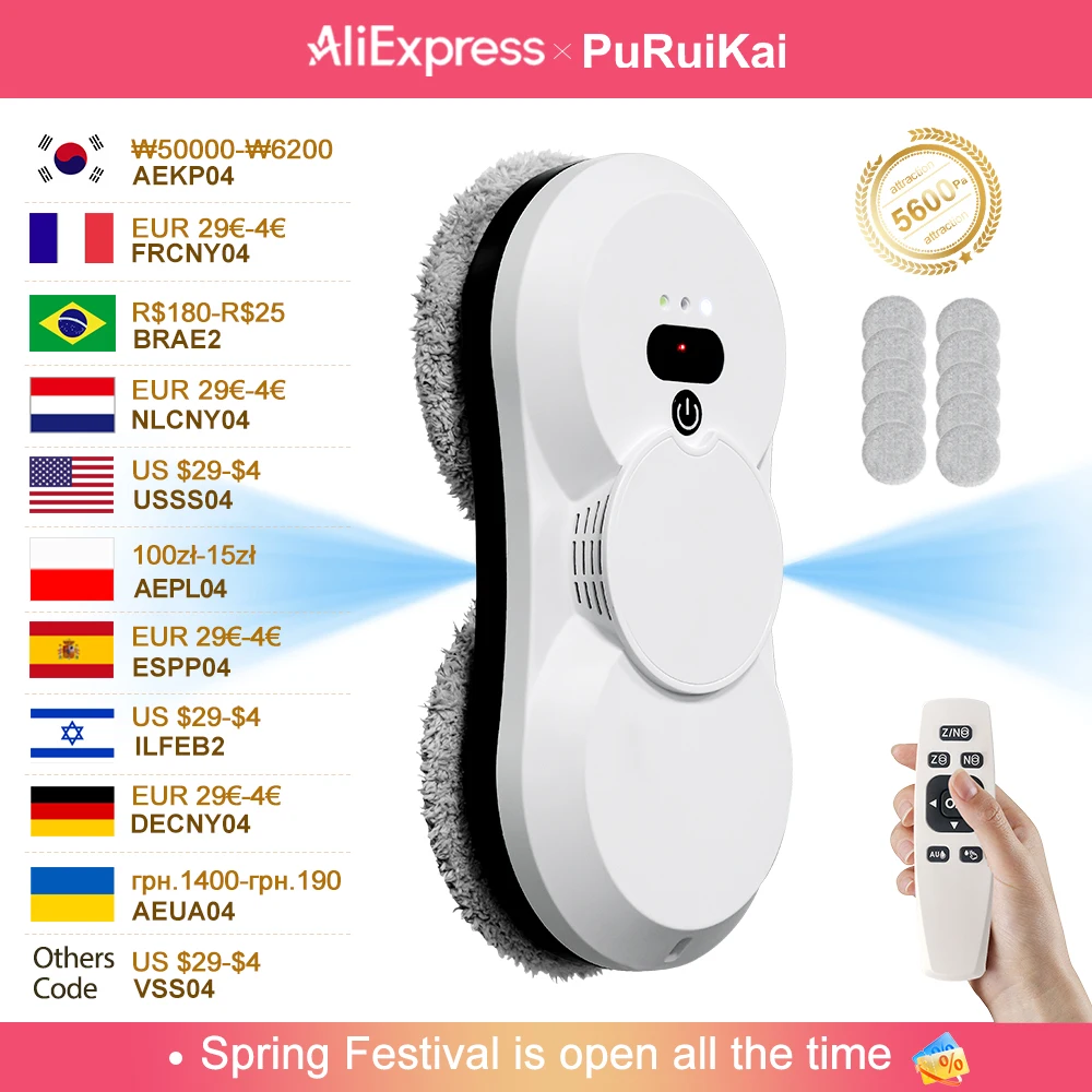 Робот-пылесос PuRuiKai, Электрический автоматический пылесос для мытья окон, с дистанционным управлением, двусторонний автоматический распылитель
Робот-пылесос PuRuiKai, Электрический автоматический пылесос для мытья окон, с дистанционным управлением, двусторонний автоматический распылитель