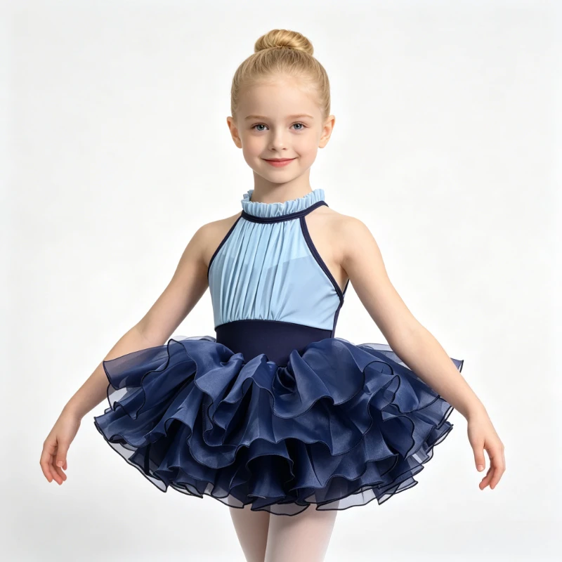 Halter Neck Ballet Leotard, Soft Stretchy Leotard with Built-in Lining Mesh Ruffle Top Optional with Tulle Skirt for Dance Class
Halter Neck Ballet Leotard, Soft Stretchy Leotard with Built-in Lining Mesh Ruffle Top Optional with Tulle Skirt for Dance Class