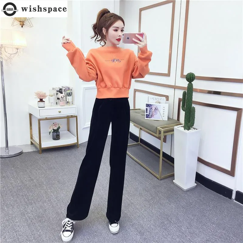 Fashion Sports Women's Set 2024 Spring and Autumn Korean Edition Round Neck Top Casual Wide Leg Pants Two Piece Set
Fashion Sports Women's Set 2024 Spring and Autumn Korean Edition Round Neck Top Casual Wide Leg Pants Two Piece Set