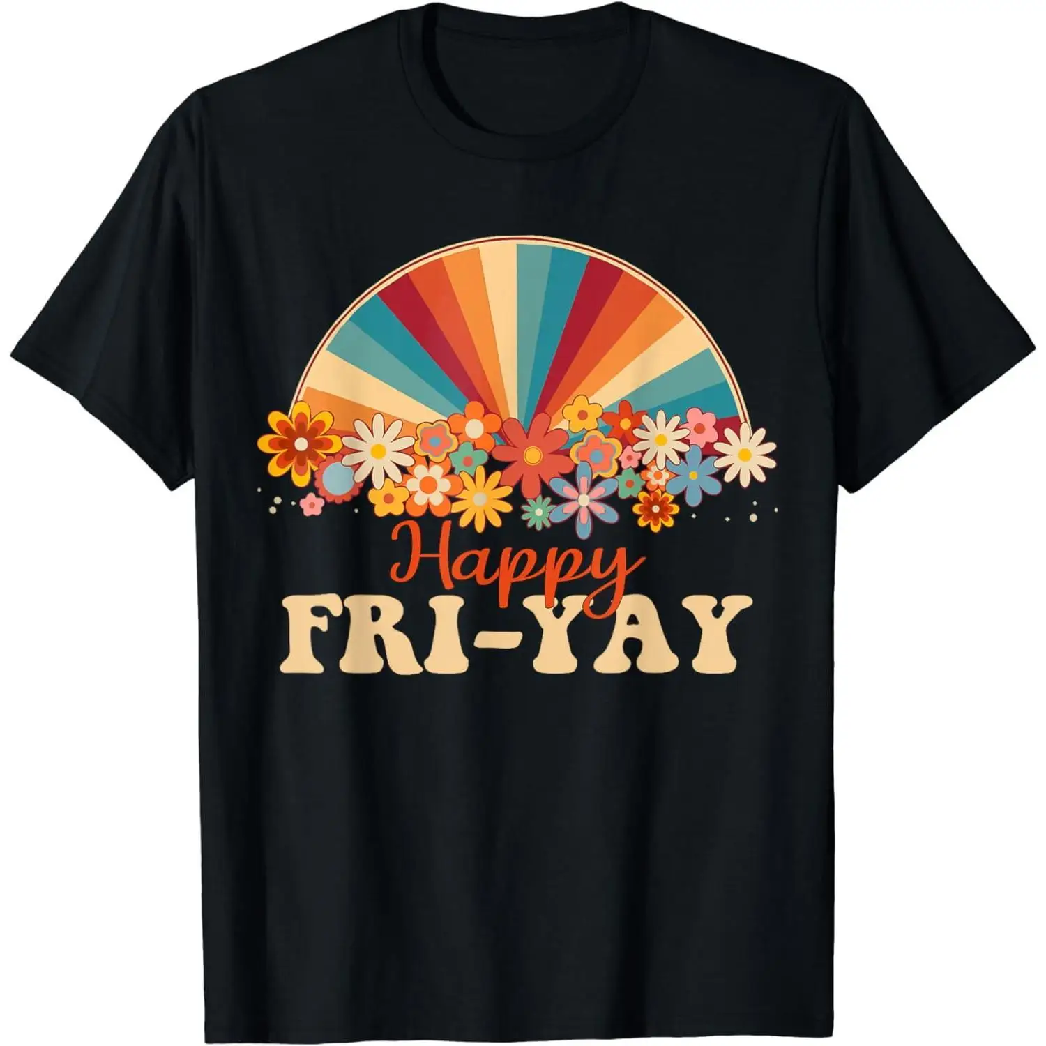 Happy FRI-YAY T-shirt Women Men Funny Floral Graphic Tee Retro Vintage 70s Aesthetic Casual Cotton Shirts 
Happy FRI-YAY T-shirt Women Men Funny Floral Graphic Tee Retro Vintage 70s Aesthetic Casual Cotton Shirts