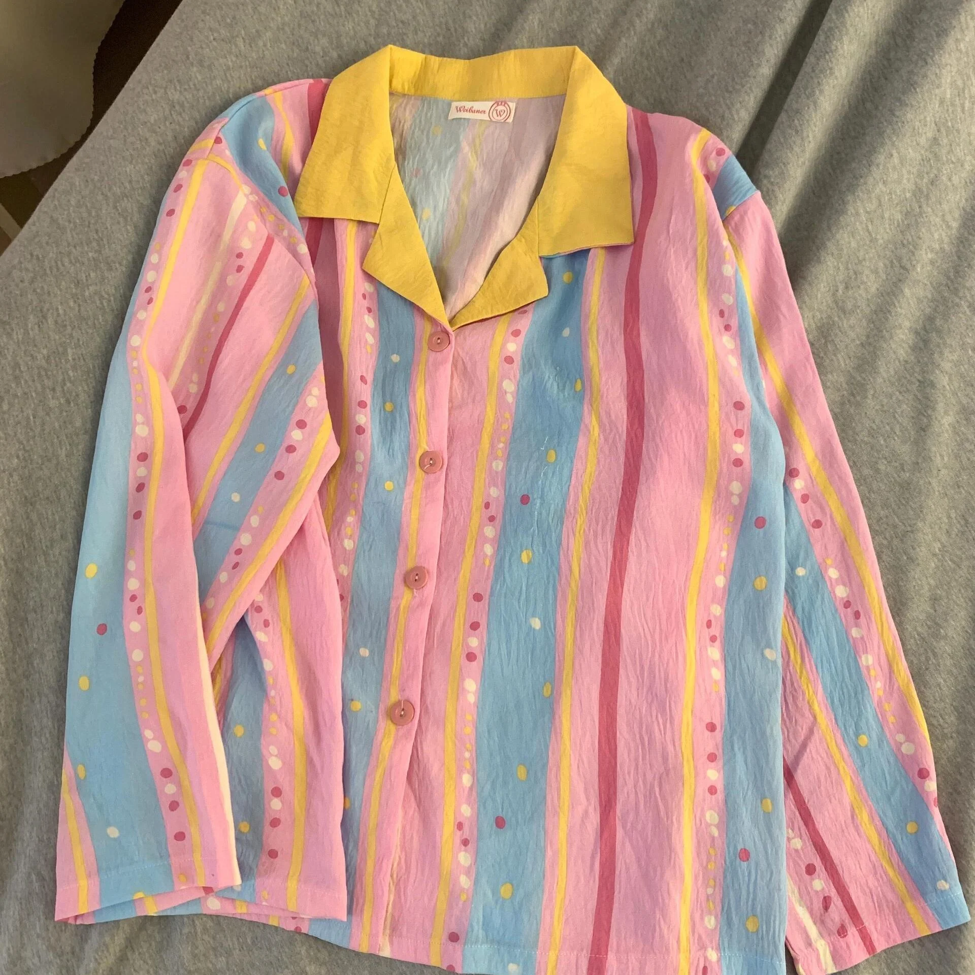 Rainbow Stripes Sleepwear Women's Long Sleeve Long Pants Home Clothes Outerwear Spring Autumn New Style Japanese Girl's Pyjama
Rainbow Stripes Sleepwear Women's Long Sleeve Long Pants Home Clothes Outerwear Spring Autumn New Style Japanese Girl's Pyjama