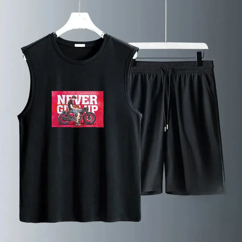2025 Men's Summer Casual Streetwear Basketball Suit 2 Piece Set Breathable Short Sleeve T-shirt with Jogging Shorts Sportswear
2025 Men's Summer Casual Streetwear Basketball Suit 2 Piece Set Breathable Short Sleeve T-shirt with Jogging Shorts Sportswear