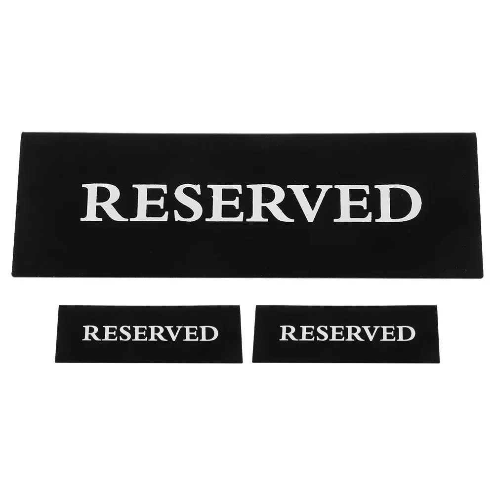3Pcs Acrylic Table Tent Sign V-Shaped Reserved for Wedding Restaurant Hotel Seat Booking Stand Black Reusable Desk Display
3Pcs Acrylic Table Tent Sign V-Shaped Reserved for Wedding Restaurant Hotel Seat Booking Stand Black Reusable Desk Display