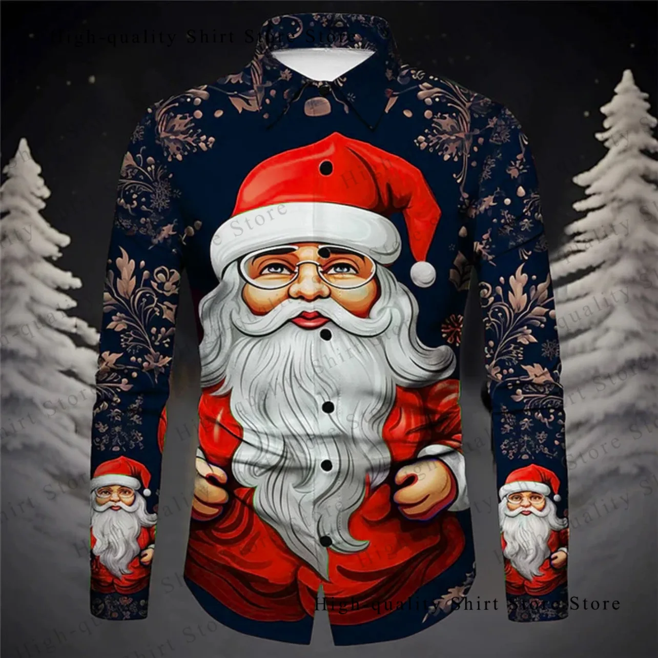 Santa Claus men's shirt comfortable and breathable men's clothing fashionable plus size Christmas long sleeved shirt design
Santa Claus men's shirt comfortable and breathable men's clothing fashionable plus size Christmas long sleeved shirt design