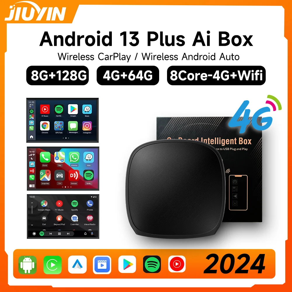 JIUYIN Android 13 Ai Box 8 Core 128GB 4GLTE CarPlay Wireless Android Auto GNSS Built-in Online Video Straming Apps Car Tv Box
JIUYIN Android 13 Ai Box 8 Core 128GB 4GLTE CarPlay Wireless Android Auto GNSS Built-in Online Video Straming Apps Car Tv Box