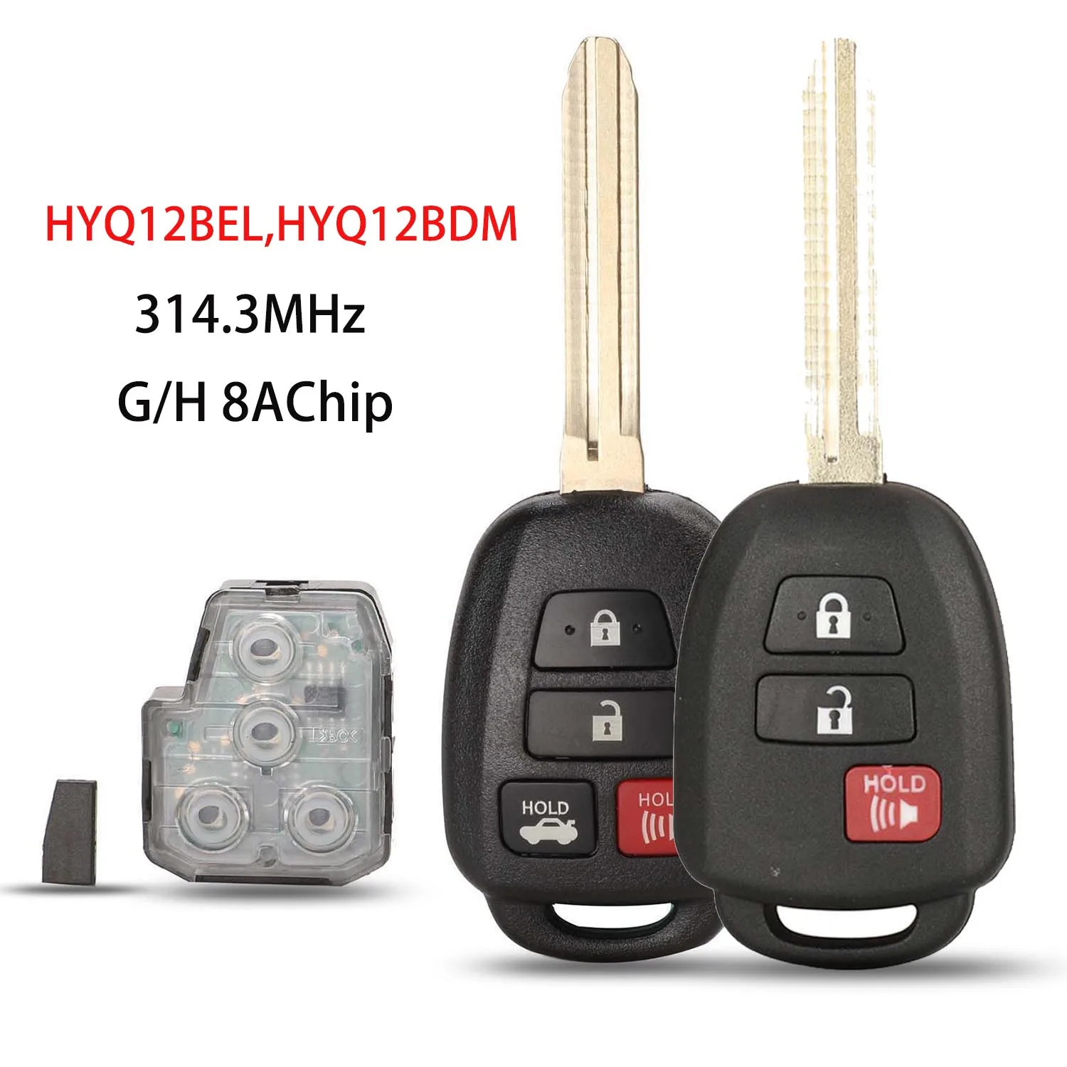 jingyuqin 4D72 G/H 8AChip 314.3MHz Car Remote Key Fob For Toyota Camry 2012-2016 Corolla 2014-2017 HYQ12BEL HYQ12BDM
jingyuqin 4D72 G/H 8AChip 314.3MHz Car Remote Key Fob For Toyota Camry 2012-2016 Corolla 2014-2017 HYQ12BEL HYQ12BDM