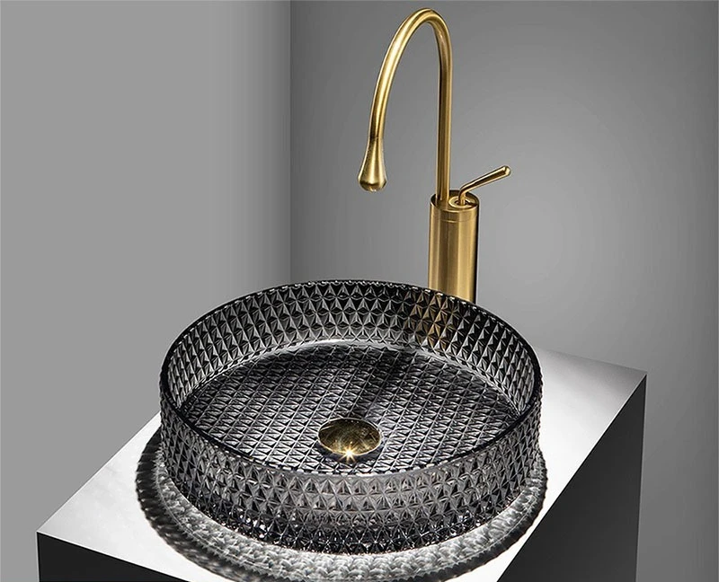 Bathroom special shiny black glass toilet bathroom washbasin hotel light luxury washbasin
Bathroom special shiny black glass toilet bathroom washbasin hotel light luxury washbasin