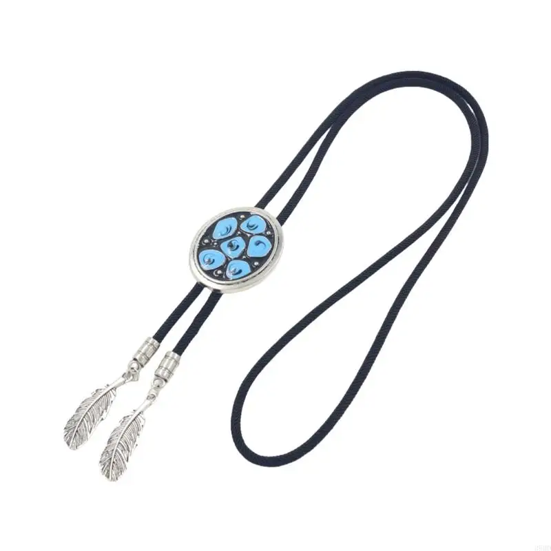652F Western Styles Rope Tie Leaf Charm Bolo Tie Necklace With Round Pendant For Men And Women Roleplaying Fashion Props
652F Western Styles Rope Tie Leaf Charm Bolo Tie Necklace With Round Pendant For Men And Women Roleplaying Fashion Props