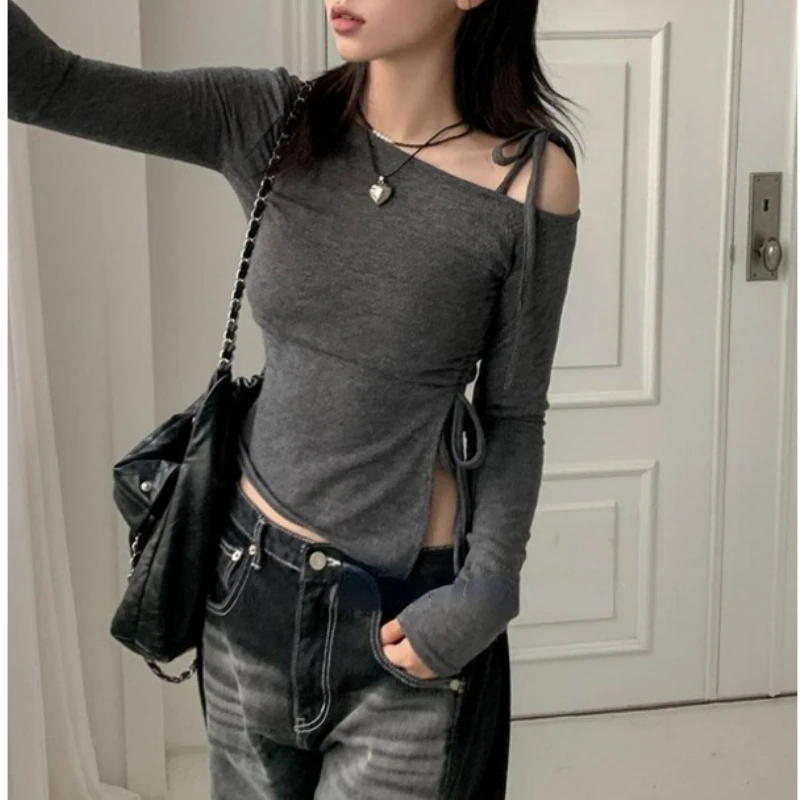 Vintage Korean Retro High Street Drawstring Irregular Split T-Shirt Streetwear Y2k Tee Shirt Side Tie-Up Split
Vintage Korean Retro High Street Drawstring Irregular Split T-Shirt Streetwear Y2k Tee Shirt Side Tie-Up Split