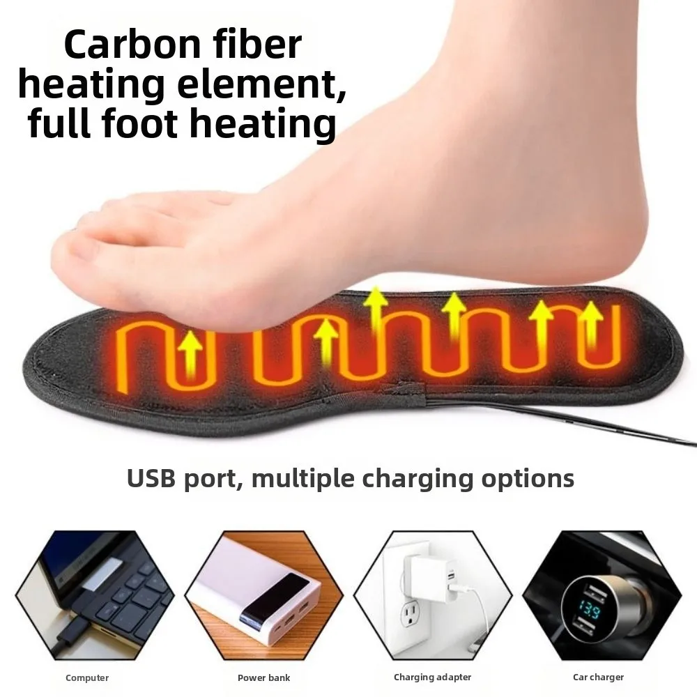 Washable USB Heated Shoe Insoles Unisex Safe Electric Foot Warming Pad Rapid Heating Soft Feet Warmer Sock Mat Outdoor Skiing
Washable USB Heated Shoe Insoles Unisex Safe Electric Foot Warming Pad Rapid Heating Soft Feet Warmer Sock Mat Outdoor Skiing