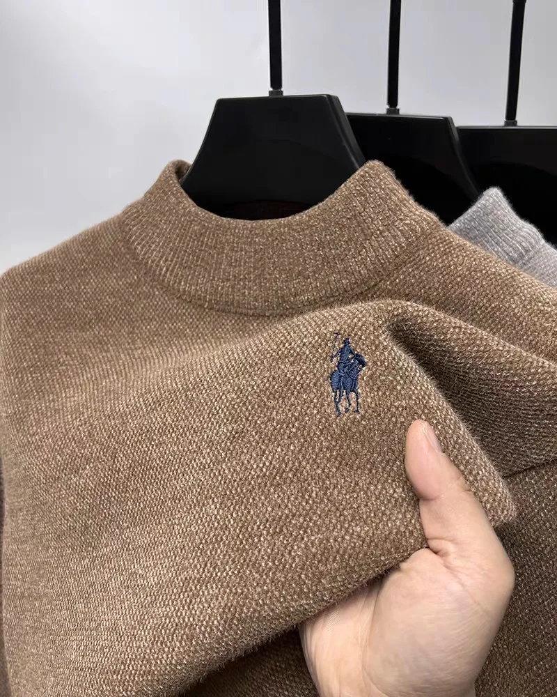 High end luxury brand round neck sweater men's winter trend Paul embroidery designe new plush thick warm casual knitted pullover
High end luxury brand round neck sweater men's winter trend Paul embroidery designe new plush thick warm casual knitted pullover