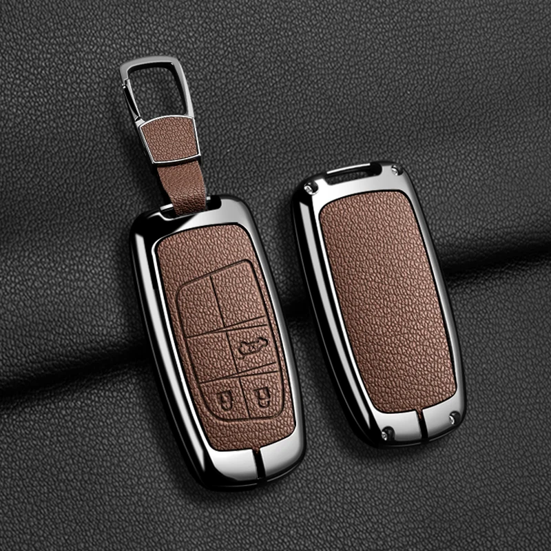 Metal Car Smart Key Case Cover Remote Control Protection Keyless Holder Fob Shell For Fiat Freemont Toro 500L 500X 2016-2018