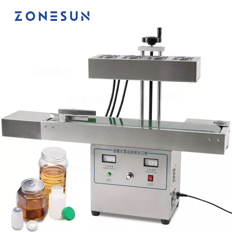 ZONESUN ZS-FK2100 Continuous Heat Sealer Aluminum Foil Lid Automatic Bottle Induction Heat Sealing Packaging Machines
ZONESUN ZS-FK2100 Continuous Heat Sealer Aluminum Foil Lid Automatic Bottle Induction Heat Sealing Packaging Machines