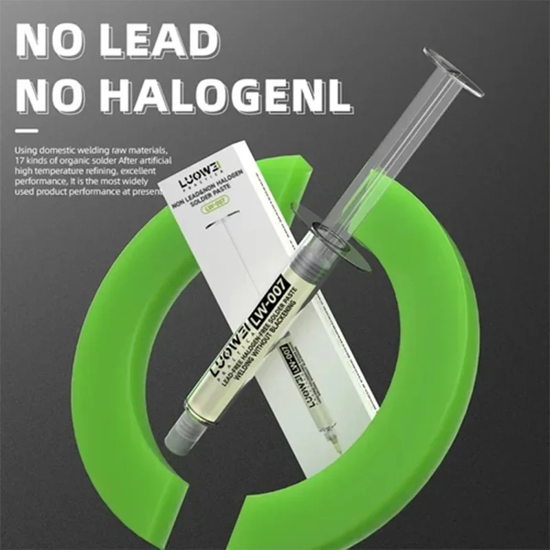 LUOWEI LW-007 Soldering Oil Lead-free and Halogen-free Soldering Flux Oil Non-corrosive BGA Solder Paste for Phone Repair
LUOWEI LW-007 Soldering Oil Lead-free and Halogen-free Soldering Flux Oil Non-corrosive BGA Solder Paste for Phone Repair