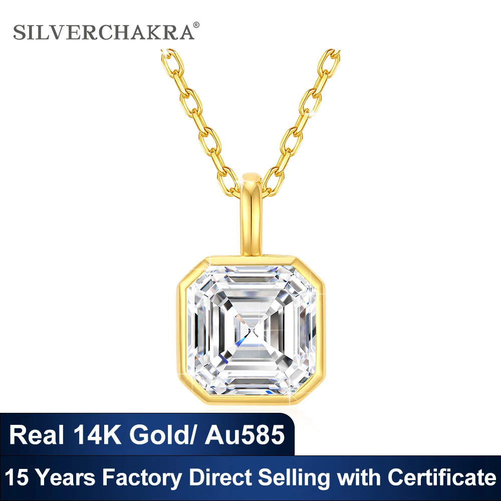 Unique Original 14K Gold Necklaces for Women Sugar Cube Asscher Cut 2ct Moissanite Diamond Stone AU585 Pendant Anniversary Gifts
Unique Original 14K Gold Necklaces for Women Sugar Cube Asscher Cut 2ct Moissanite Diamond Stone AU585 Pendant Anniversary Gifts