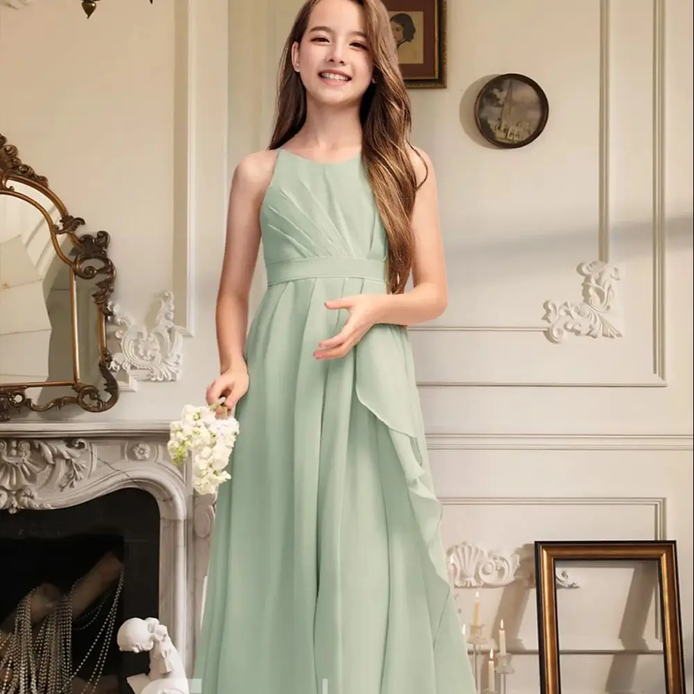 JH Kids Junior Bridesmaid Dress Chiffon Scoop Floor-Length Flower Girl Dress A Line Cascading Ruffles Wedding Party Girls Formal
JH Kids Junior Bridesmaid Dress Chiffon Scoop Floor-Length Flower Girl Dress A Line Cascading Ruffles Wedding Party Girls Formal