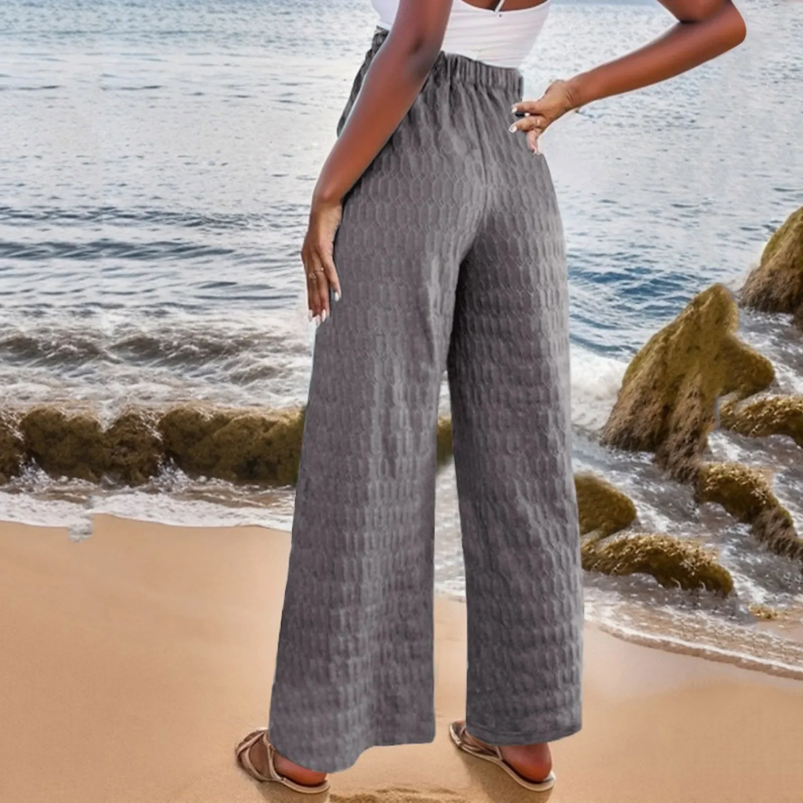 2023 Summer Cotton Women's Long Pants Solid Color Elastic Waist Pleated Loose Pants Female New Casual Ladies Bottom Streetwear
2023 Summer Cotton Women's Long Pants Solid Color Elastic Waist Pleated Loose Pants Female New Casual Ladies Bottom Streetwear
