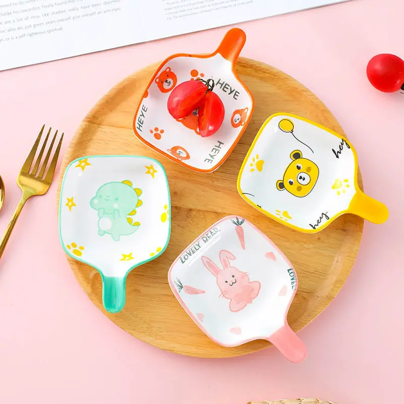 Ceramic Snack Plate Korean Cartoon Seasoning Plate Creative Handle Sauce Dish Porcelain Tableware Kitchen Supplies Dropshipping
Ceramic Snack Plate Korean Cartoon Seasoning Plate Creative Handle Sauce Dish Porcelain Tableware Kitchen Supplies Dropshipping