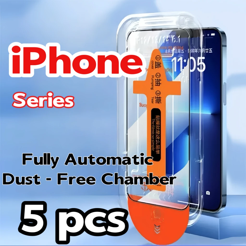 5Pcs Dust Free Tempered Glass for iPhone 16 16E 15 14 13 12 11 Pro Max XS XS 17 Pro Max Screen Protector 4K HD Tempered Glass
5Pcs Dust Free Tempered Glass for iPhone 16 16E 15 14 13 12 11 Pro Max XS XS 17 Pro Max Screen Protector 4K HD Tempered Glass
