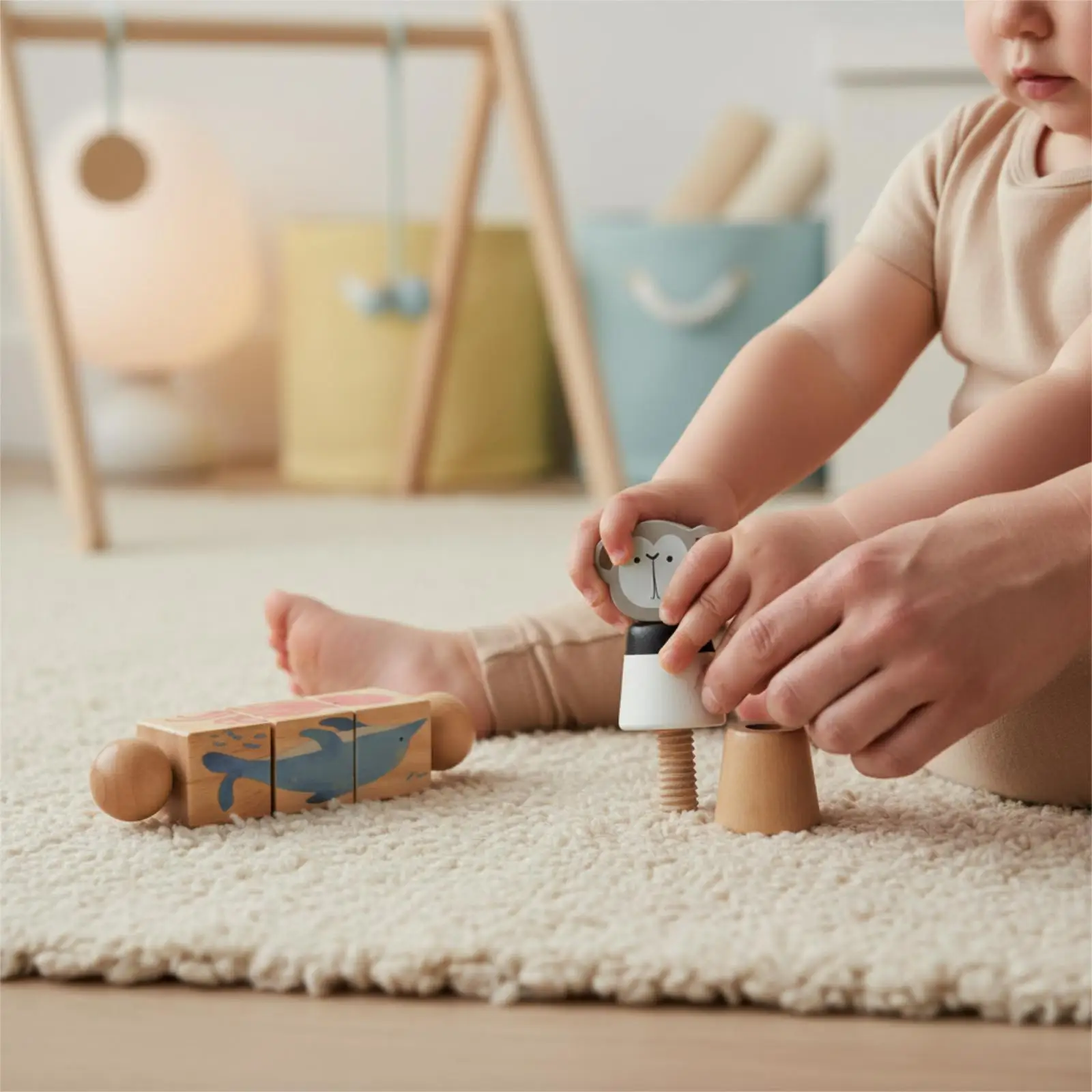 Montessori Wooden Rotating Puzzle Blocks Sensory Toy Early Learning Game for Toddlers and Kids
Montessori Wooden Rotating Puzzle Blocks Sensory Toy Early Learning Game for Toddlers and Kids