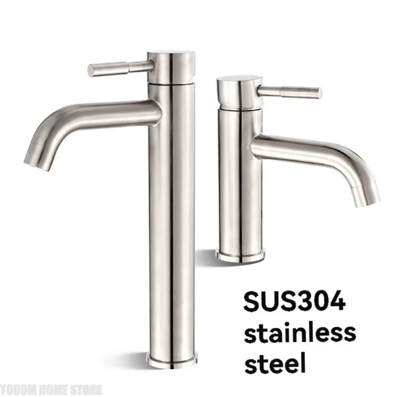 Stainless Steel Faucet Heightened Basin Household Bathroom Hand Wash Basin Cold and Hot Basin Faucet
Stainless Steel Faucet Heightened Basin Household Bathroom Hand Wash Basin Cold and Hot Basin Faucet