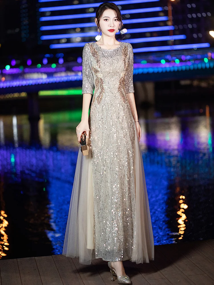 Ele Evening Gown Performance Costume Women's Chorus Director's Dr Korean Sle Beaded mid Waist Long Skirt
Ele Evening Gown Performance Costume Women's Chorus Director's Dr Korean Sle Beaded mid Waist Long Skirt