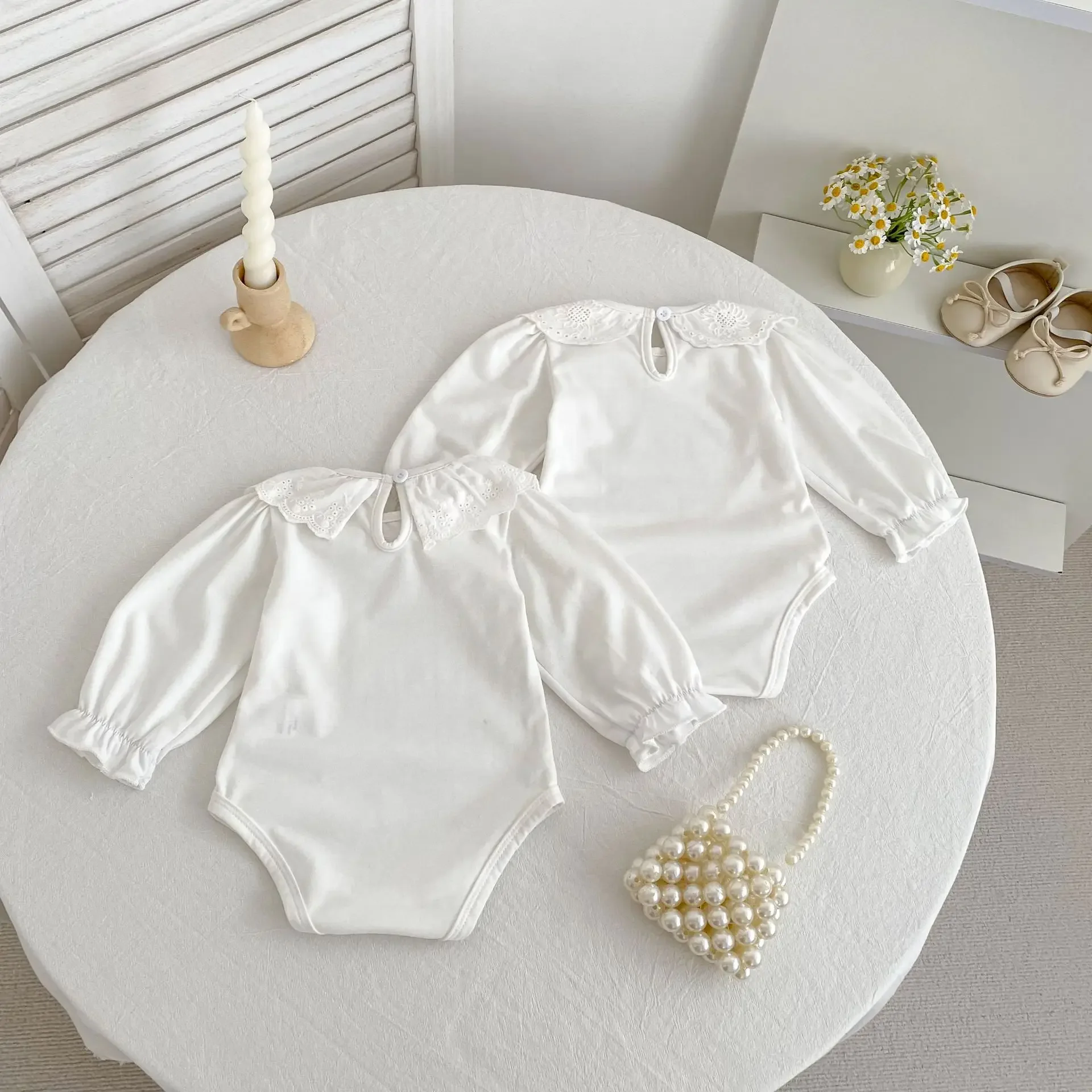 Infant Basic Layering Diapers Onesie Newborn Girls Spring Lace Collar Bodysuit 0-2Y Baby Neck Body Cotton Long Sleeve Romper
Infant Basic Layering Diapers Onesie Newborn Girls Spring Lace Collar Bodysuit 0-2Y Baby Neck Body Cotton Long Sleeve Romper