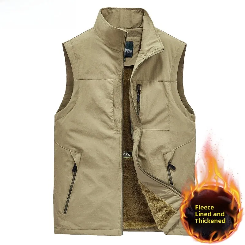 Hengyuanxiang Мужской жилет Thiened Fce, теплая зимняя спецодежда на открытом воздухе, повседневная модная городская одежда из полиэстера Fa...
Hengyuanxiang Мужской жилет Thiened Fce, теплая зимняя спецодежда на открытом воздухе, повседневная модная городская одежда из полиэстера Fa...