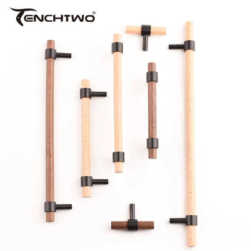 Wooden Cabinet Handle and Knob Black Brass Walnut Beech Furniture Handle Kitchen Cupboard Drawer Door Knob Longer Wardrobe Pull
Wooden Cabinet Handle and Knob Black Brass Walnut Beech Furniture Handle Kitchen Cupboard Drawer Door Knob Longer Wardrobe Pull