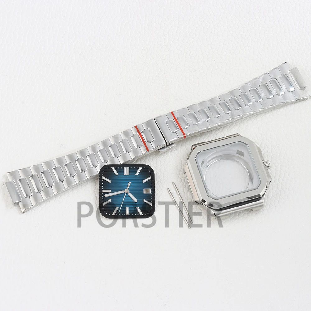 29.5mm Dial Green Luminous Dial Hands Square 38mm Case Sapphire for Cubitus nh35/nh36 Automatic Movement Solid Steel Bracelet
29.5mm Dial Green Luminous Dial Hands Square 38mm Case Sapphire for Cubitus nh35/nh36 Automatic Movement Solid Steel Bracelet