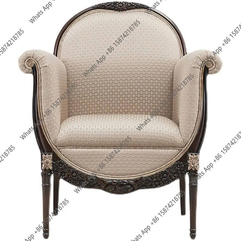 Leisure chair mahogany carved fabric single sofa chair neoclassical luxury chair customization
Leisure chair mahogany carved fabric single sofa chair neoclassical luxury chair customization