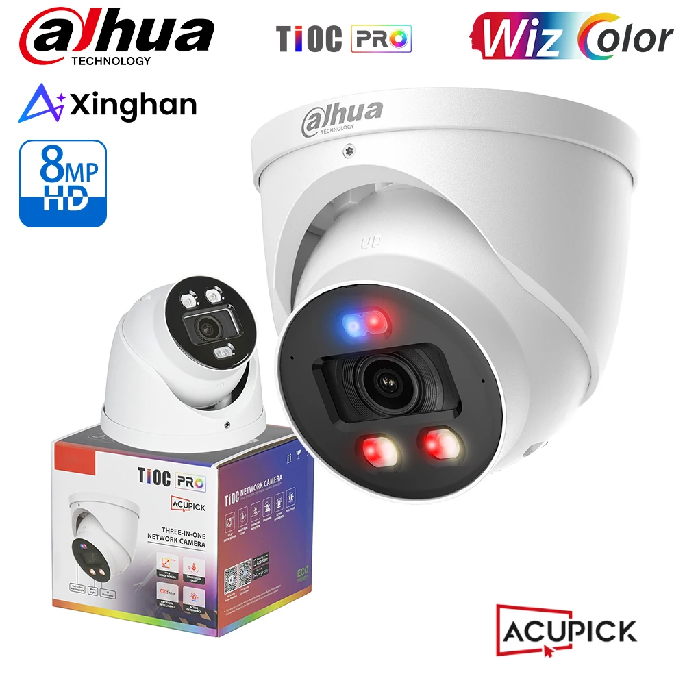 Dahua Original AI Technology 8MP 4K WizColor IP Camera Outdoor TiOC IPC-HDW3849H-AS-PV-PRO Xinghan Large-Scale AI Models
Dahua Original AI Technology 8MP 4K WizColor IP Camera Outdoor TiOC IPC-HDW3849H-AS-PV-PRO Xinghan Large-Scale AI Models