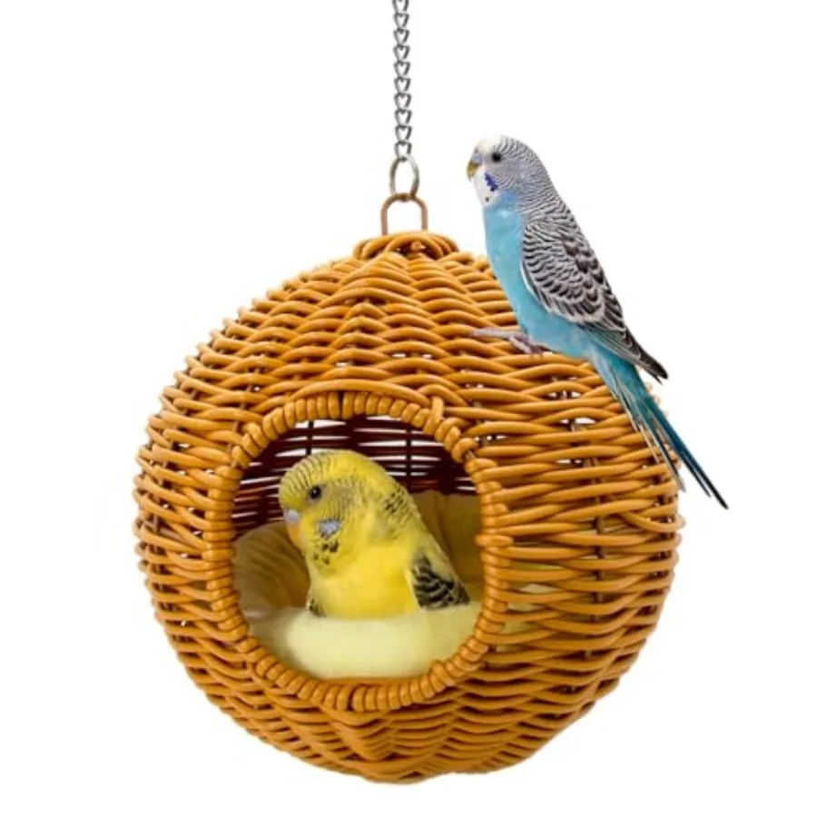 Chewproof Steel Frame Bird Nest for Cage, Washable Small Bird Bed Hammock Hideout Lay Eggs Parakeet Nest Sleep, Parakeet Warm B
Chewproof Steel Frame Bird Nest for Cage, Washable Small Bird Bed Hammock Hideout Lay Eggs Parakeet Nest Sleep, Parakeet Warm B
