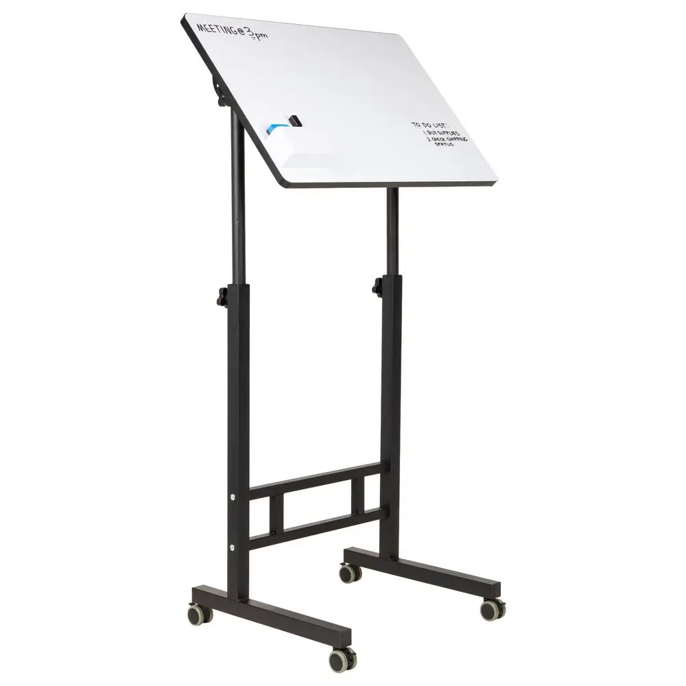 Standing Whiteboard Desk, Adjustable Height, Computer Desk, Laptop Desk, Portable, Rolling, 21 L x 21.5 W x 68.5 H, White
Standing Whiteboard Desk, Adjustable Height, Computer Desk, Laptop Desk, Portable, Rolling, 21 L x 21.5 W x 68.5 H, White