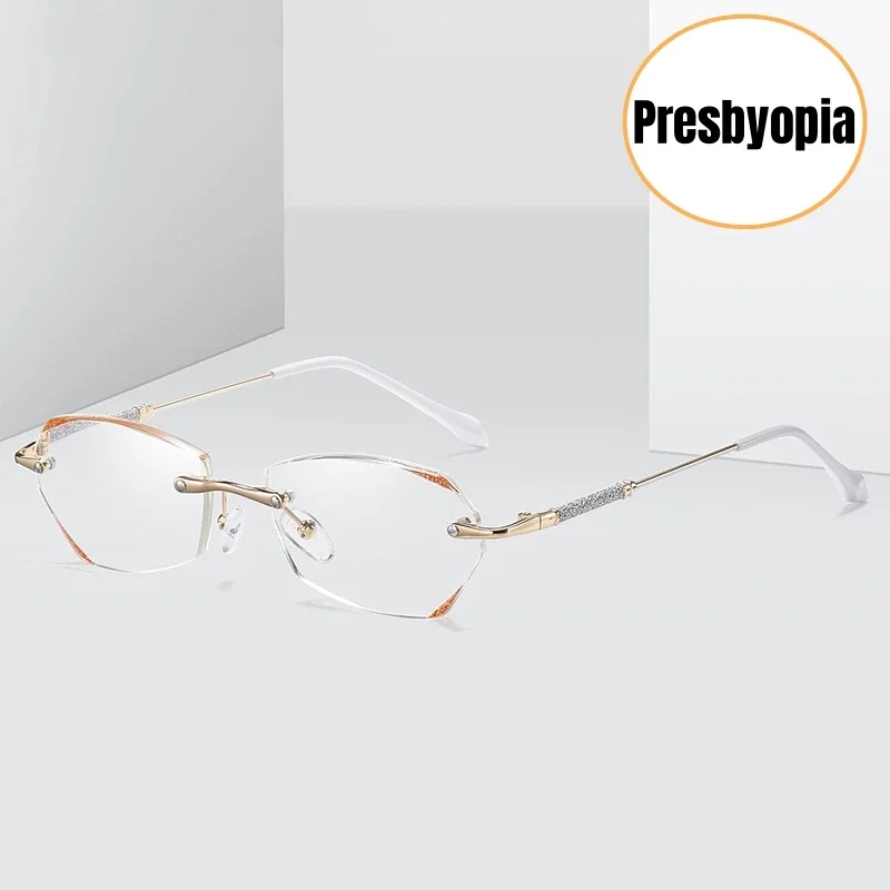Women New Luxury Reading Glasses Unisex Diamond Rimless Presbyopia Diopter Eyewear Transparent HD Lens Eyeglasses for Ladies
Women New Luxury Reading Glasses Unisex Diamond Rimless Presbyopia Diopter Eyewear Transparent HD Lens Eyeglasses for Ladies
