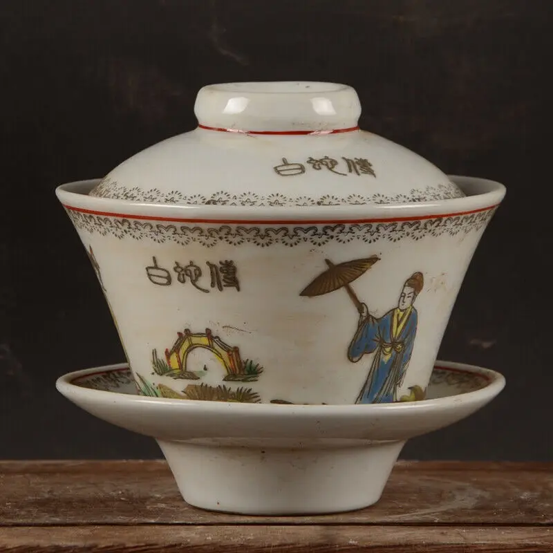 3.9" Collect Chinese Famille Rose Porcelain White Snake Three Just Cup Teabowl
3.9" Collect Chinese Famille Rose Porcelain White Snake Three Just Cup Teabowl