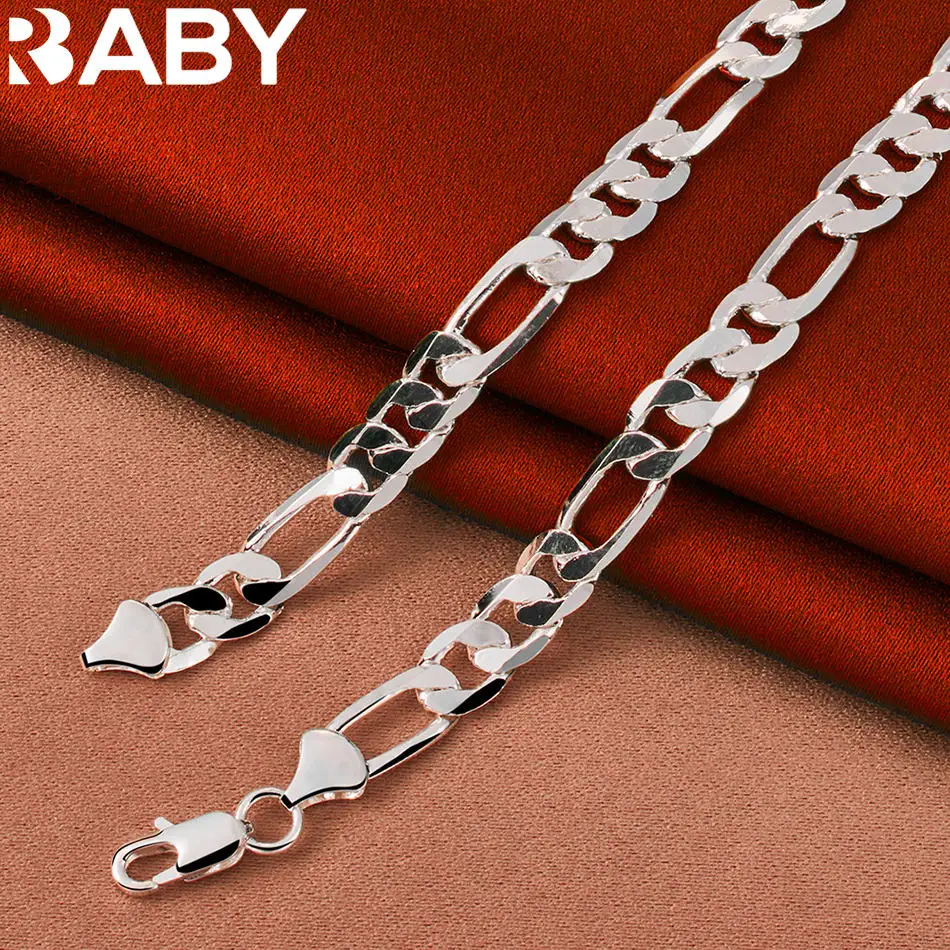 URBABY 925 Sterling Silver 40-60cm 8mm Chain Necklace For Women Men Creativity Gifts Street All-match Party And Daily Wear 
URBABY 925 Sterling Silver 40-60cm 8mm Chain Necklace For Women Men Creativity Gifts Street All-match Party And Daily Wear