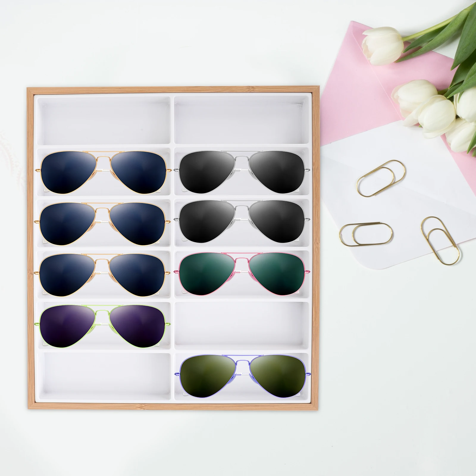 Glasses Display Tray Sunglasses Organizer Stand Storage Box Eyeglasses Rack Flocking Eyewear Frame Holder
Glasses Display Tray Sunglasses Organizer Stand Storage Box Eyeglasses Rack Flocking Eyewear Frame Holder