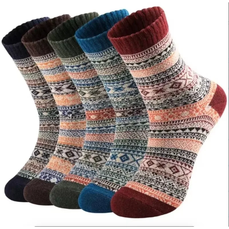 5 Pairs Women's Winter Wool Socks - Soft, Ultra-Thick Cashmere Antifreeze Mid-Length for Autumn & Winter
5 Pairs Women's Winter Wool Socks - Soft, Ultra-Thick Cashmere Antifreeze Mid-Length for Autumn & Winter