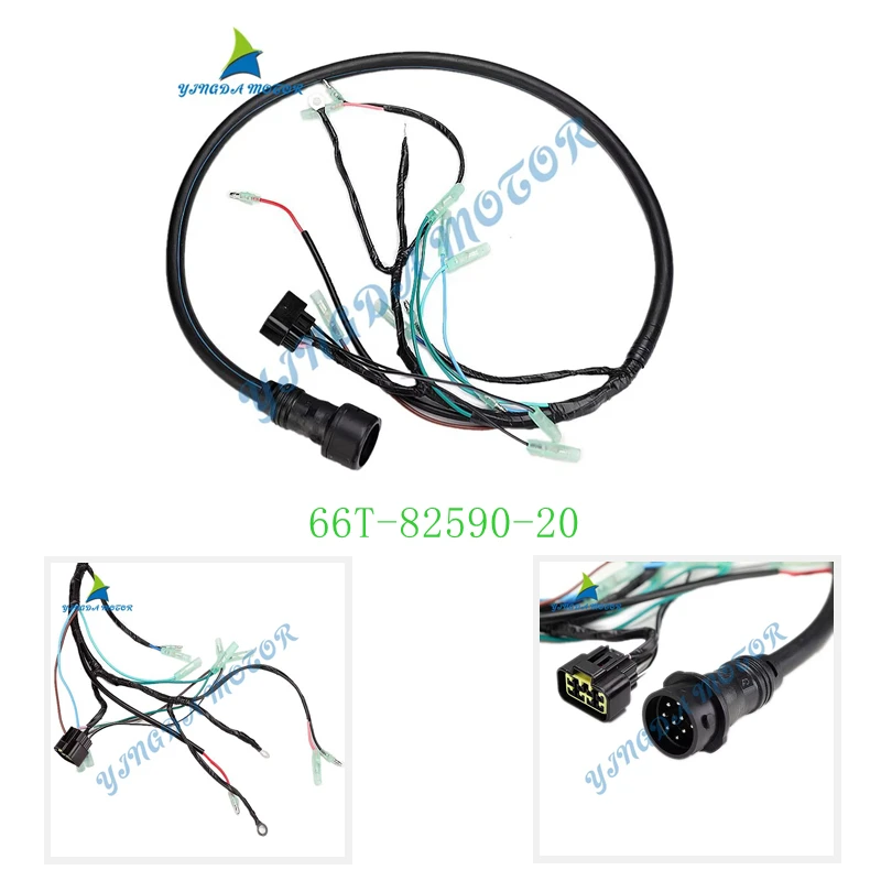 Outboard Wire Harness Assy (10Pin) 66T-82590 for Yamaha Outboard Moto 2T 30HP 40HP 66T-82590-00 66T-82590-20 Boat accessories
Outboard Wire Harness Assy (10Pin) 66T-82590 for Yamaha Outboard Moto 2T 30HP 40HP 66T-82590-00 66T-82590-20 Boat accessories