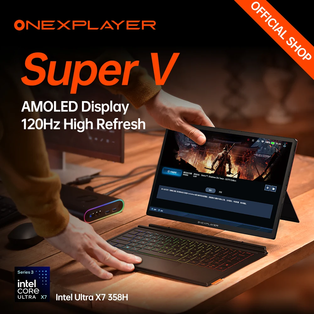 OneXPlayer Super V 2-in-1 Laptop Intel Ultra X7 358H 14" 2.8K OLED Gaming Tablet PC Arc B390 48GB 1TB SSD
OneXPlayer Super V 2-in-1 Laptop Intel Ultra X7 358H 14" 2.8K OLED Gaming Tablet PC Arc B390 48GB 1TB SSD
