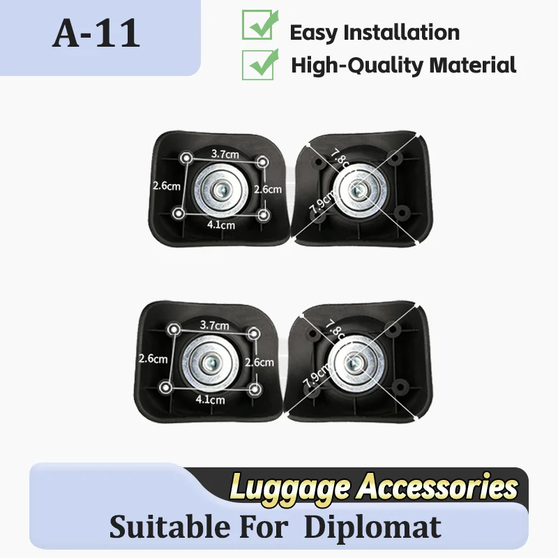 For Diplomat A11 Durable Luggage Wheel Replacement Parts - Wear-resistant and Easy to Install 360° Rotating Swivel
For Diplomat A11 Durable Luggage Wheel Replacement Parts - Wear-resistant and Easy to Install 360° Rotating Swivel