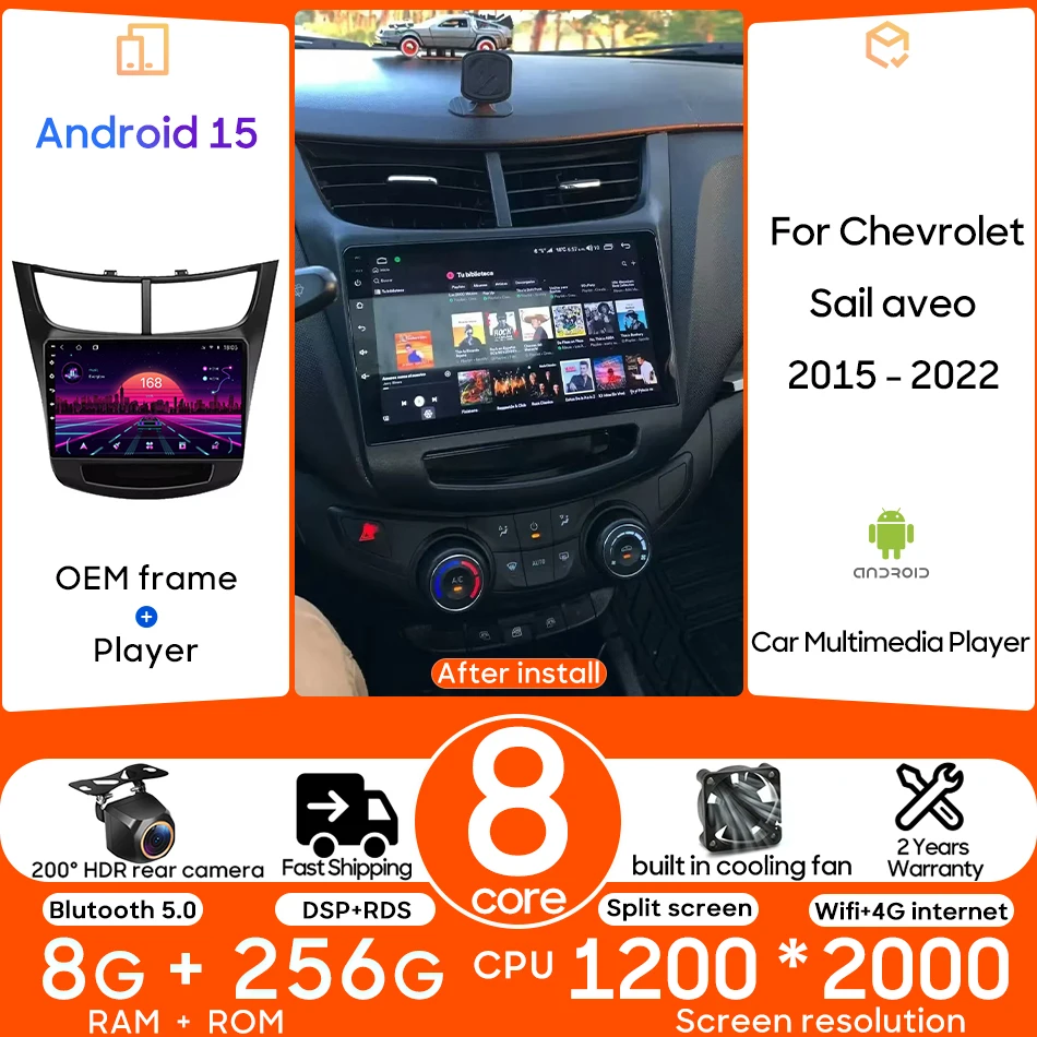 Радио Android для Chevrolet Sail aveo 2015-2022 Автомобильный мультимедийный плеер Навигация Carplay Авто головное устройство Видео Стерео GPS 2din
Радио Android для Chevrolet Sail aveo 2015-2022 Автомобильный мультимедийный плеер Навигация Carplay Авто головное устройство Видео Стерео GPS 2din
