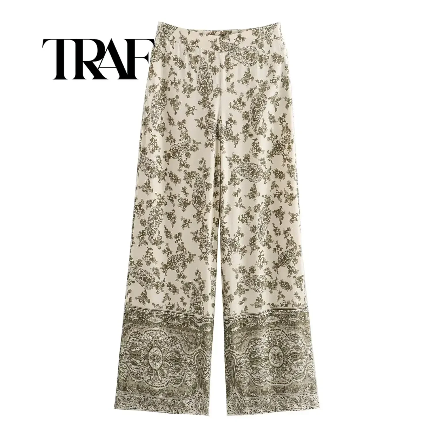 TRAF Summer High Waist Wide Leg Pants Women Casual Loose Ankle-Length Pants 2024 Female Streetwear Straight Trousers 
TRAF Summer High Waist Wide Leg Pants Women Casual Loose Ankle-Length Pants 2024 Female Streetwear Straight Trousers